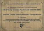 Best Young Scientist Paper Award ESSCIRC 2012