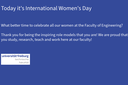 It's International Women's Day on March 8th!