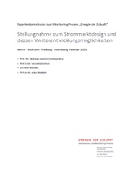 Weiterentwicklung des Strommarktdesigns